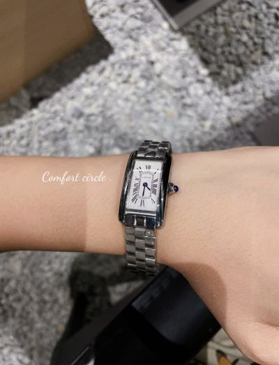 Cartier Imported Quartz Movement Stainless Steel Stainless Steel Case19*35MM White Watch